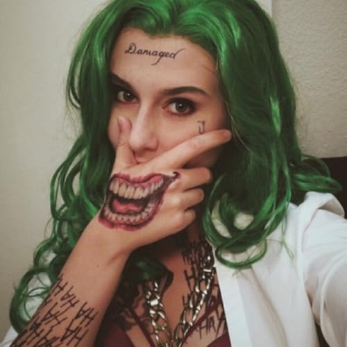 Joker Temporary Tattoos - 6 Sheets Waterproof Fake Stickers