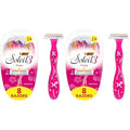 BIC Soleil Simply Smooth Women's Disposable 3 Blade Razors, Moisture Strip and Comfortable Handle, Skin Care Routine Kit, 8 Count (Pack of 2)