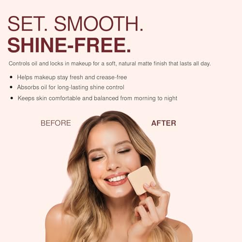 Palladio Pressed Rice Powder Compact - Oil Absorbing Mattifying Powder