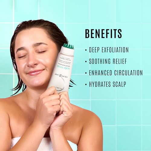 Malibu C Head Lab Scalp Scrub - Gentle Exfoliator with Charcoal & Jojoba, Vegan Hair Care (6 oz)