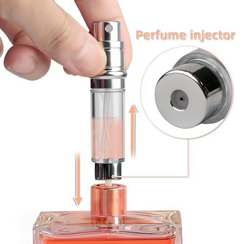 Deep Blue 5ml Leather Refillable Perfume Atomiser - Leakproof, Travel Size