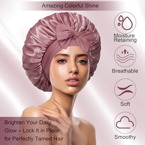Silk Bonnet for Women with Adjustable Tie Band