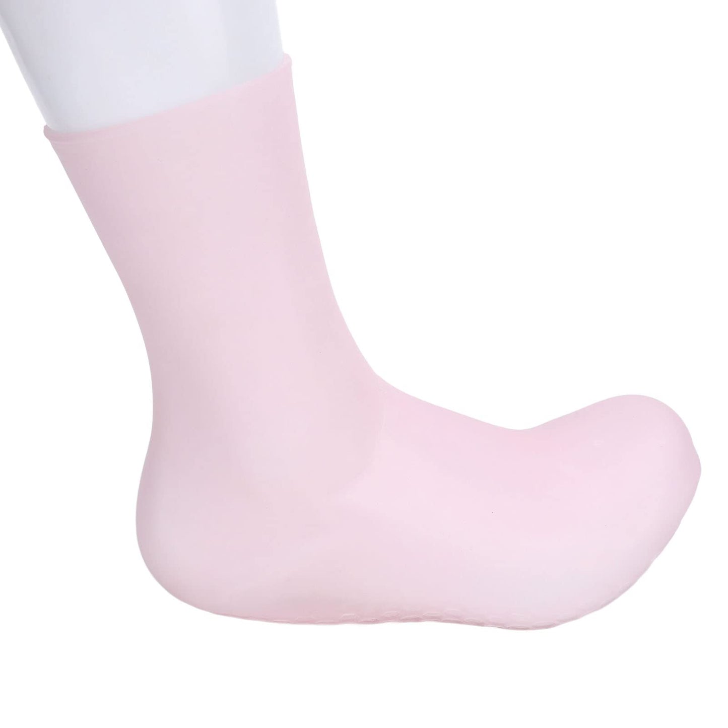 Soft Silicone Moisturizing Socks, 2 Sizes High Elastic Prevent Cracking Silicone Moisturizing Socks for Men and Women(S)