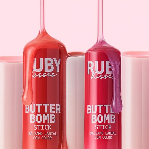 Ruby Kisses Butter Bomb Lip Gloss - Birthday Cake High Shine Tinted Lipstick