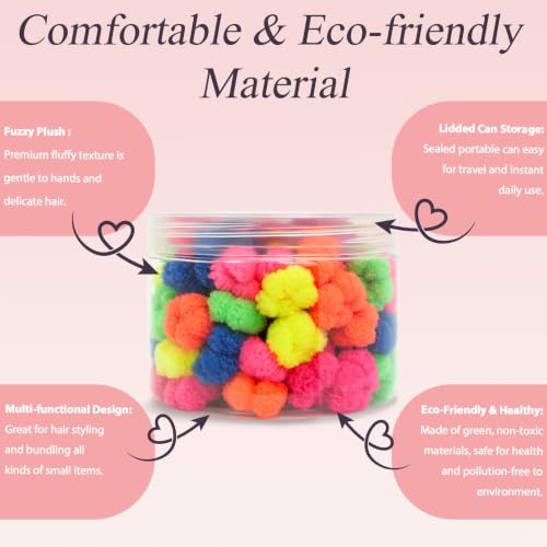 Baby Hair Ties 100PCS - Soft Cotton Elastic Bands for Fine Hair