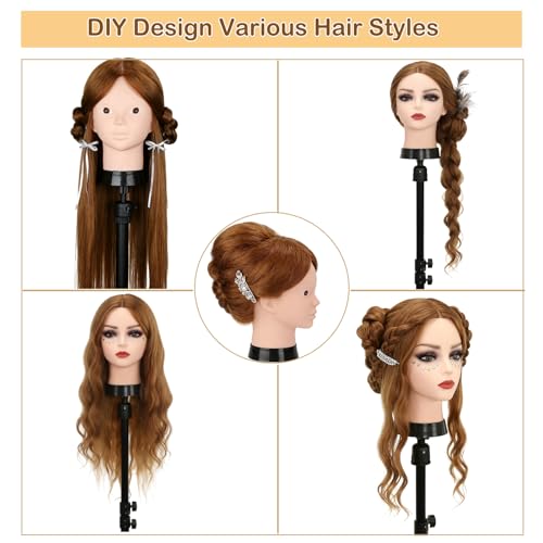 Beauty Star Mannequin Head 80% Real Human Hair Styling Practice