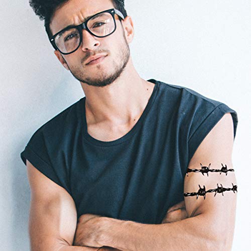 Barbed Wire Temporary Tattoos - Classic & Multi-Pack Styles
