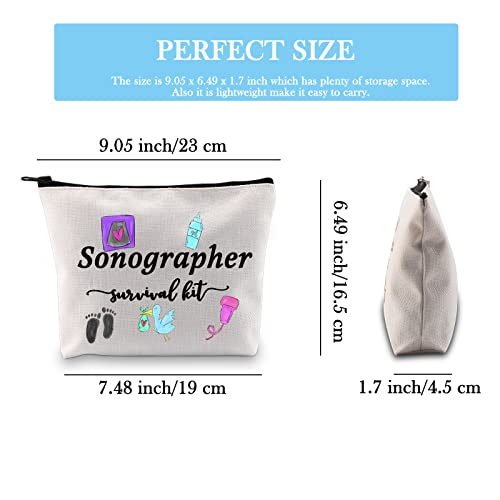 GJTIM Sonographer Survival Kit Sonographer Gift Radiologist Gift Ultrasound Tech Zipper Pouch Makeup Bag (Survival Sonographer Bag)