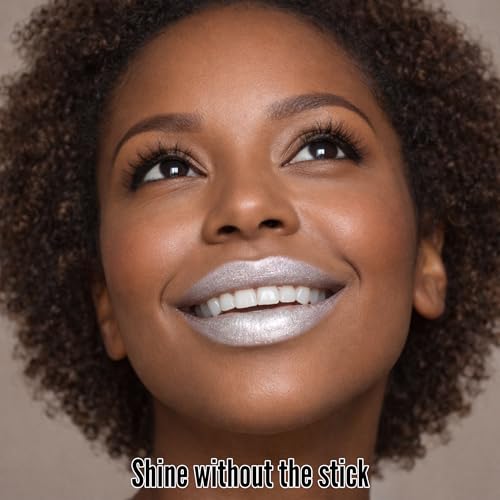 Mynena Silver Metallic Lip Gloss - High-Shine Hydrating Topper