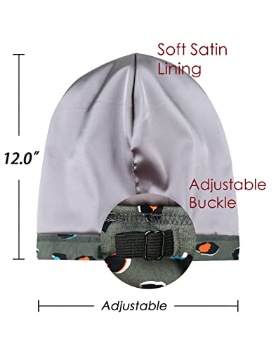 Winitas Satin Lined Sleep Caps for Braids, Dreadlocks & Curly Hair – Adjustable, 3 Sizes
