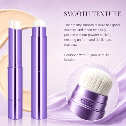 2-in-1 Foundation Stick with Brush, Color-Changing