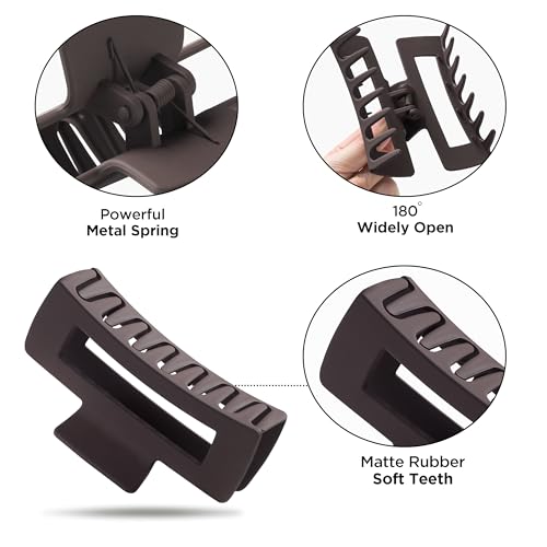Sunolga 8-Piece Claw Hair Clips for Thick Hair, Multi-Color