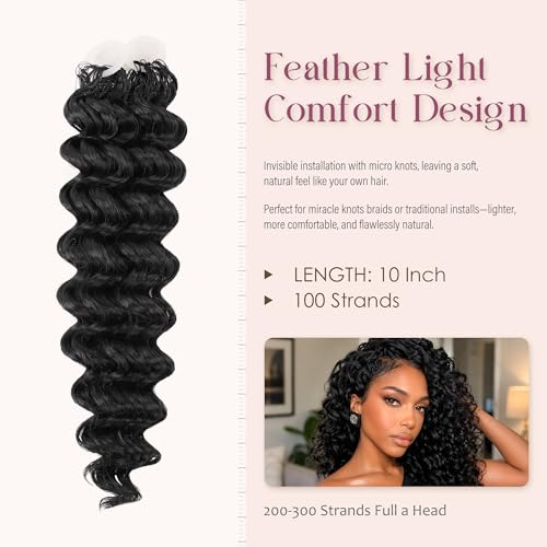 Zavide Feather Crochet Hair 10 Inch Ocean Wave - 100 Strands