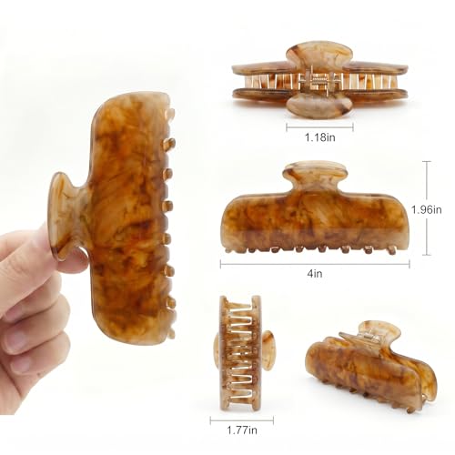 4-Inch Premium Acetate Hair Claw Clip - Strong Grip for All Hair Types