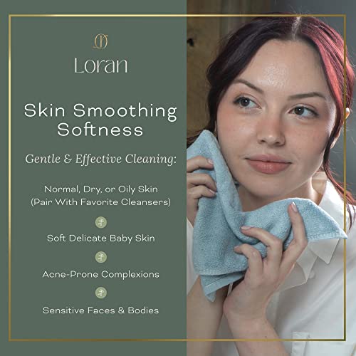 Loran Bamboo Viscose Washcloths Set of 6 - 10" x 10"