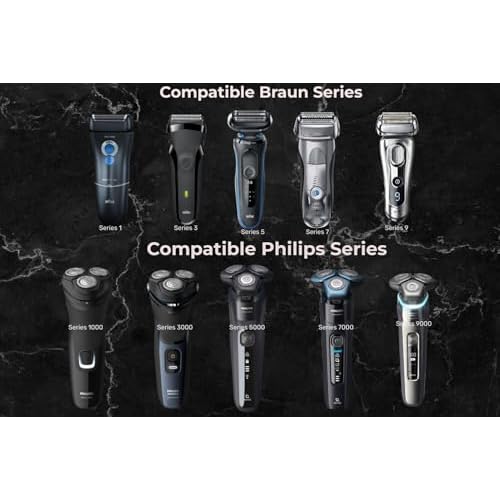 Hard Travel Case for Braun Series 1/Series3/ Series 5/ Series 7/ Series 9 Philips Series S1000/S3000/S5000/S7000/S9000 Razor Shaver,JISULIFE Handheld Fan Pro1S/ F8X/F8/FA55 (Black zipper tape)