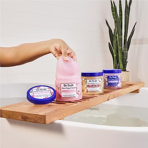 Dr Teal's Shea Sugar Body Scrub with Almond Oil, 19 oz (Pack of 3)