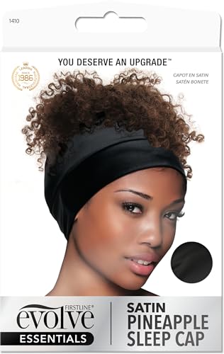 Evolve Satin Pineapple Cap for Curly & Textured Hair - Overnight Protection
