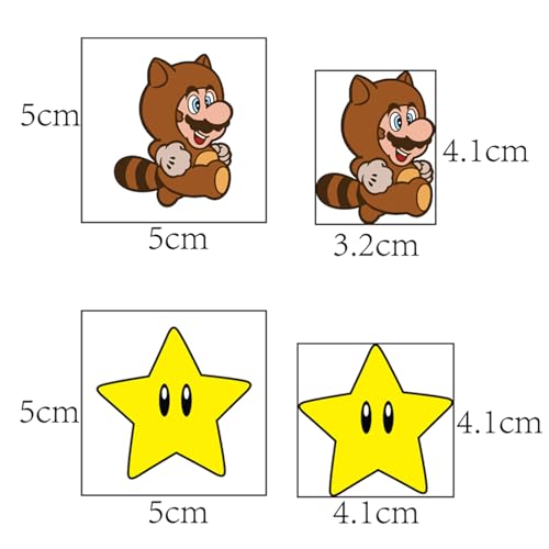 20 Mario Temporary Tattoos - Party Favors & Activity Prizes