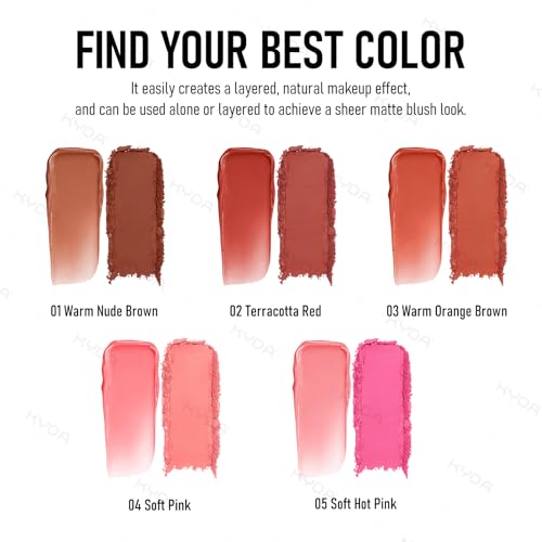 KYDA 2-in-1 Cream & Powder Blush Palette - Waterproof