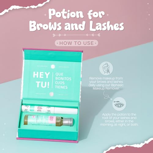 Kaba Eyelash Growth Serum for Longer, Thicker & Stronger Eyelashes with Essential Oils. Dermatologist Tested. Includes Makeup Remover Oil - Improved Formula