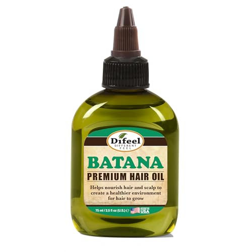 Difeel Batana Premium Hair Oil 2.5 oz. - Batana oil for Hair growth, Restores Moisture & Strengthens Hair