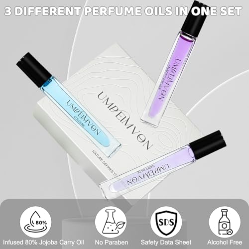 3 Pack Pheromone Perfume Oil Roller – Long Lasting, 0.33 Fl Oz