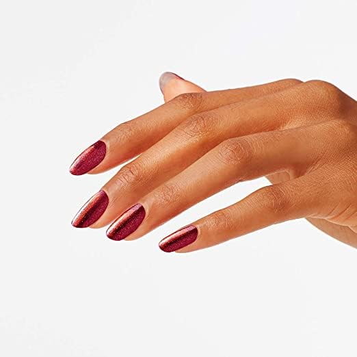 OPI Nail Lacquer - I’m Really an Actress Opaque Dark Red Pearl, Long-Lasting & Chip Resistant