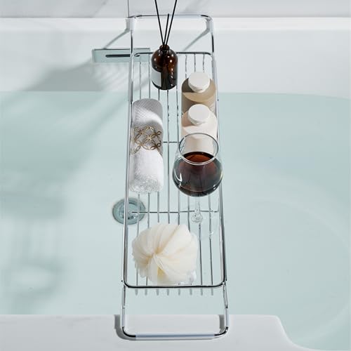 Stainless Steel Expandable Bathtub Caddy Tray
