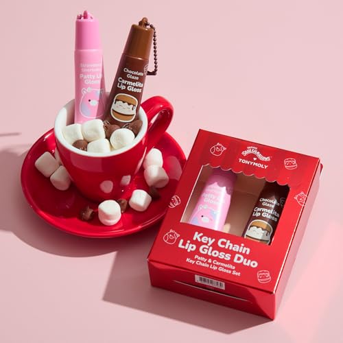 TONYMOLY x Squishmallows Lip Gloss Duo – 2pc Hydrating Keychain Set