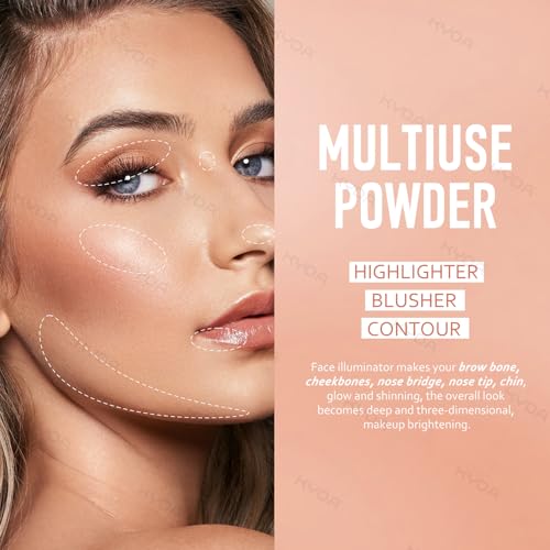 KYDA 8 Colors Baked Powder Palette – Eyeshadow, Highlighter & Contour
