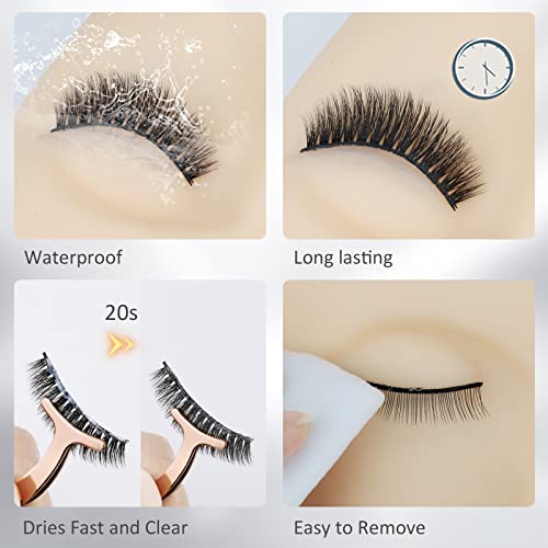 EMEDA Waterproof Eyelash Glue - 2 Packs, Strong Hold, Latex Free
