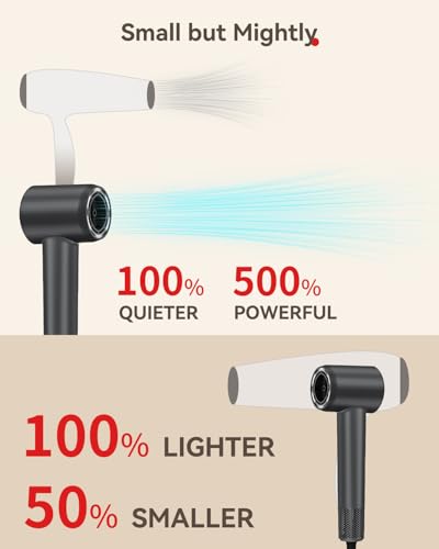 HEXTEK Hair Dryer 160000 RPM Brushless Motor Ionic
