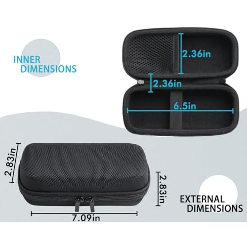Hard Protective Travel Case compatible with Meridian/MANSPOT Shaver Groin & Body Hair Trimmer - Men's Grooming Organizer Storage Bag for Electric Razor and Accessories - Case Only