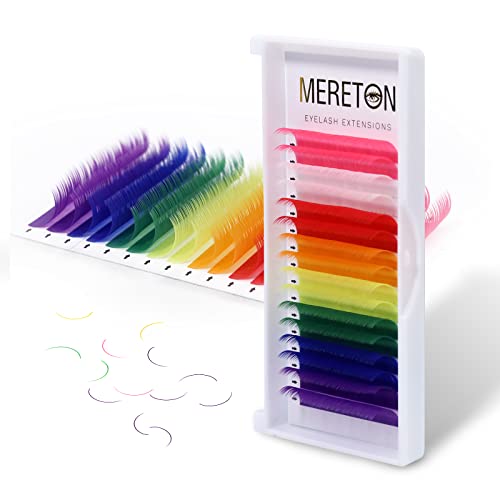 16-Row Colored Lash Extensions Mix | 0.07mm D Curl