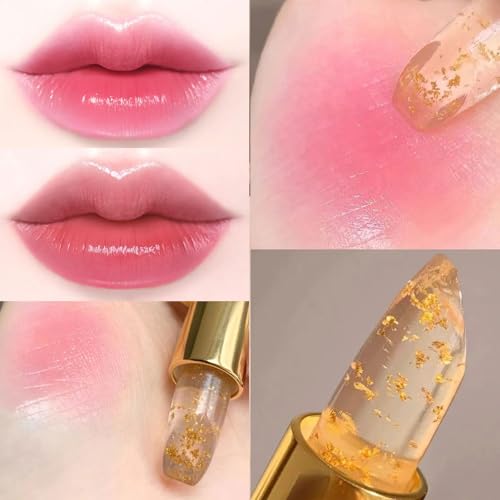 Color-Changing Lipstick Gold Foil – Transferproof & Moisturizing, 2 Pc