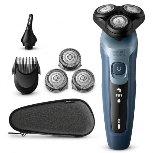 Philips AquaTouch Wet & Dry Electric Shaver for Men, Rotary Razor with Flex Head & Trimmer
