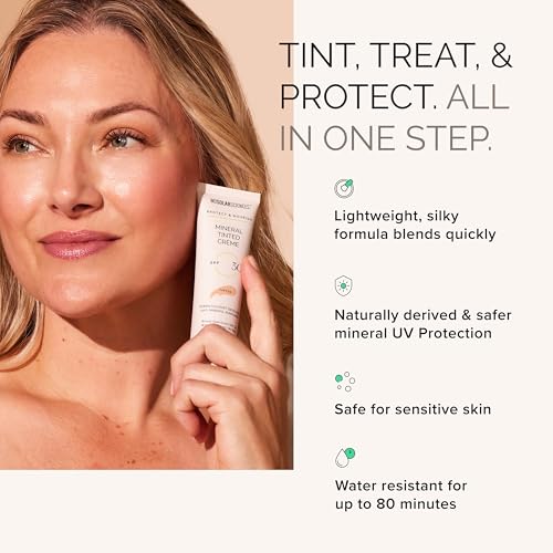 MDSolarSciences Mineral Tinted Cr?me Sunscreen SPF 30 | Water-Resistant, Broad Spectrum UV Protection | Blendable Micronized Zinc Oxide Cream | Natural Matte Finish for All Skin Types (1.7 Fl Oz)