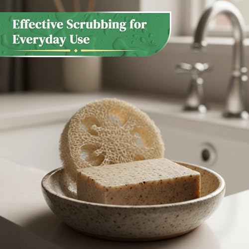 Natural Loofah Slices for Soap Making (20 Pack) - Organic Loufa Cuts - Bulk Luffa - Soap Making Supplies