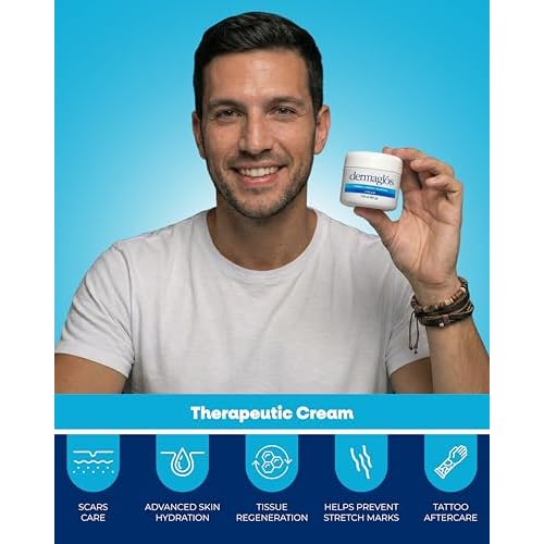 Dermaglos Moisturizing Cream | Vitamin A (Retinoids), Vitamin E & Allantoin | Rich Moisturizer for Wrinkles, Stretch Mark Prevention, Tattoo Aftercare, Scar cream, Hydration for Smooth Skin | 1,76 oz