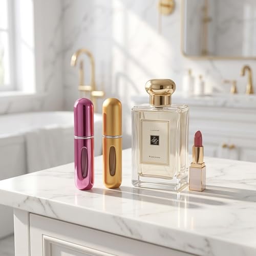 Travel Mini Perfume Atomizer Bottle - 6 Pack, 5ml Leak-Proof Design