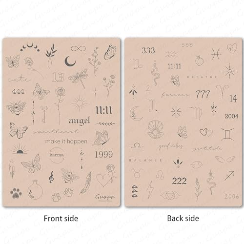 Tattoo Practice Skin Pad with 80+ Stencil Designs (2 Pack)