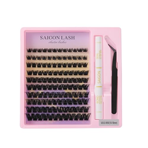 80D Wispy Lash Clusters DIY Kit – Full Volume, 10-18mm Mixed Length