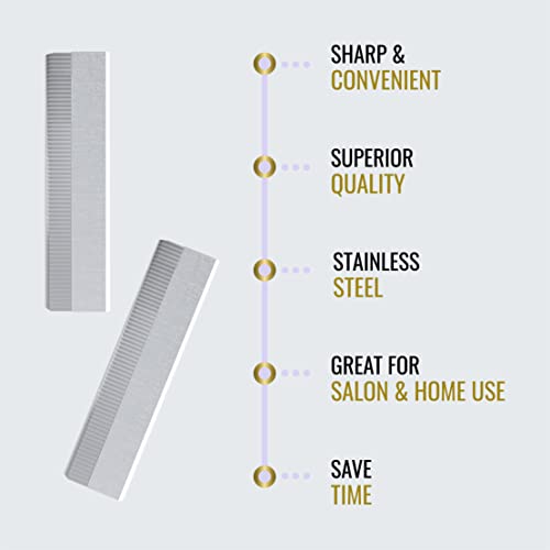 50 Pcs Eyebrow Razor Blades - Stainless Steel Microblading Shavers