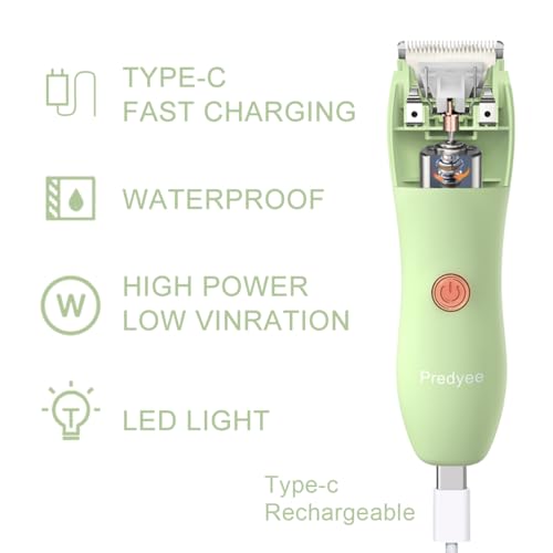 Body Hair Trimmer for Men Women - Ball Trimmer Manscape Electric Shaver for Pubic Groin Bikini - IPX7 Waterproof Rechargeable Body Groomer with LED Light Travel Lock - 120Min Runtime