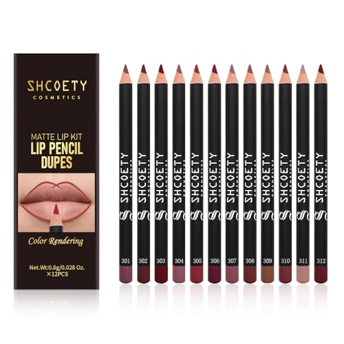 24 Matte Lip Liner Pencils Set | Waterproof Longwear