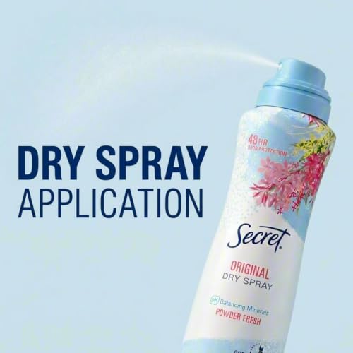 Dry Spray Antiperspirant Deodorant for Women - 48hr Odor Protection, Powder Fresh, 4.1 oz (Pack of 3)