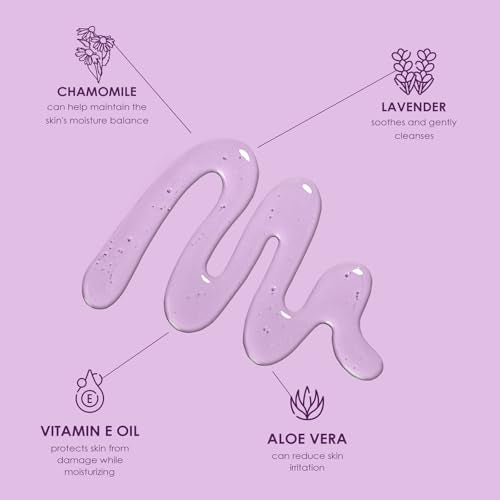 Purezero Lavender & Vitamin E Hand Soap Soothing & Hydrating, Paraben-Free & Vegan Liquid Hand Wash for Bathroom or Kitchen, USA-Made, Cruelty-Free, 10 ounces (3 Pack)