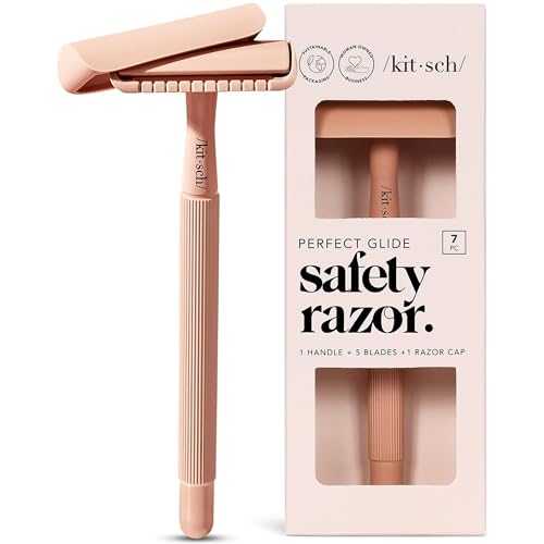 Kitsch Double Edge Safety Razor for Men and Women - Eco-Friendly Stainless Steel Handle