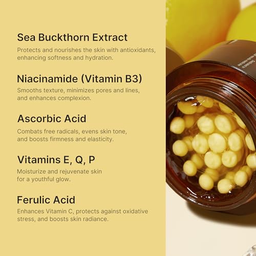 medicube Uneven Skin & Firm Duo: Deep Vitamin C Golden Capsule Face Moisturizer and Salmon DNA PDRN Pink Collagen Capsule Cream